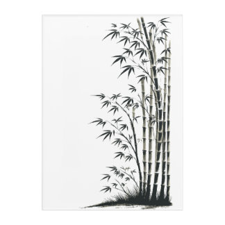 水墨画風竹林 ACRYLIC PRINT