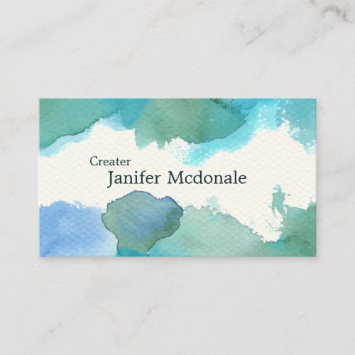 水彩名刺 Watercolor Business card Blue