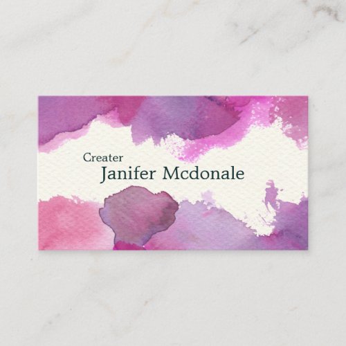 水彩名刺 Watercolor Business card Pink