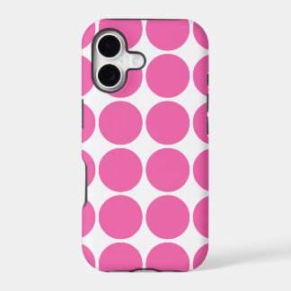 水玉模様パターンプリントの設計ショッキングピンクの水玉模様 iPhone 17 CASE