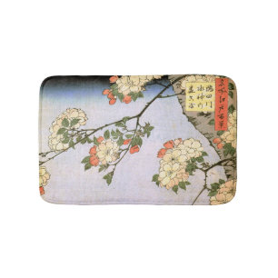 江戸の桜, 広重 Cherry Blossoms of Edo, Hiroshige, Ukiyoe Bathroom Mat