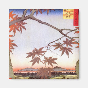 江戸の紅葉, 広重 Maple of Edo, Hiroshige, Ukiyo-e Magnet
