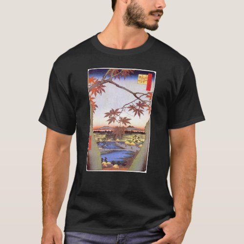 江戸の紅葉 広重 Maple of Edo Hiroshige Ukiyo_e T_Shirt