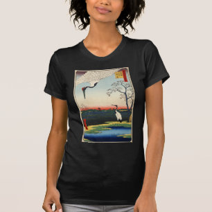 江戸の鶴, 広重 Crane of Edo, Hiroshige T-Shirt
