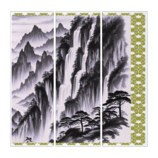 深山幽谷01 右側 Deep Valley 01, right side. Triptych