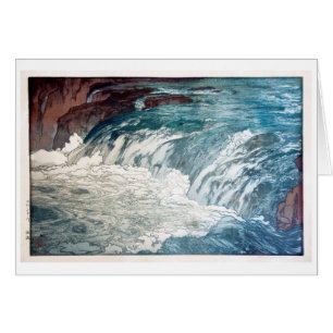 渓流, Rapids, Hiroshi Yoshida, Woodcut Cards