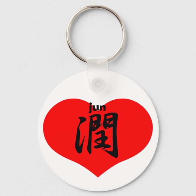 潤 jun keychain (Front)