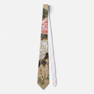 牡丹, 其一 Peony, Kiitsu, Japan Art Tie