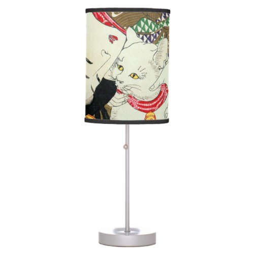 猫が好き 芳年 I Love Cats Yoshitoshi Ukiyo_e Table Lamp