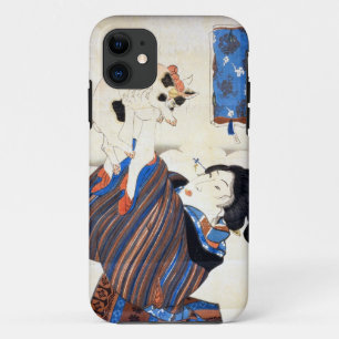 猫と女, 国芳 Cat and Woman, Kuniyoshi, Ukiyo-e iPhone 11 Case