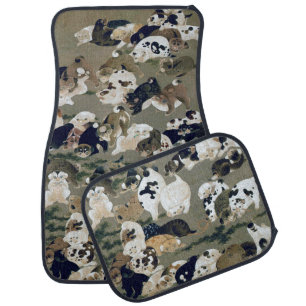 百犬図, 伊藤若冲 Hundred Dogs, Itō Jakuchū Car Floor Mat