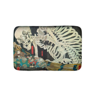 相馬の古内裏,国芳 Skeleton manipulated by Witch, Kuniyoshi Bathroom Mat