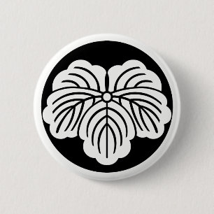 石持ち地抜き蔦 PINBACK BUTTON