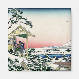 礫川雪の旦, 北斎 View Mt.Fuji from Koishikawa, Hokusai Magnet