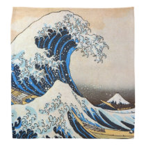 神奈川沖浪裏, 北斎 Great Wave, Hokusai, Ukiyo-e Bandana 神奈川沖浪裏, 北斎 Great Wave, Hokusai, Ukiyo-e Bandana