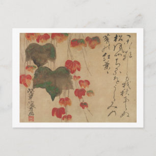 秋蔦, 乾山 Autumn Ivy, Kenzan, Japan Art Postcard