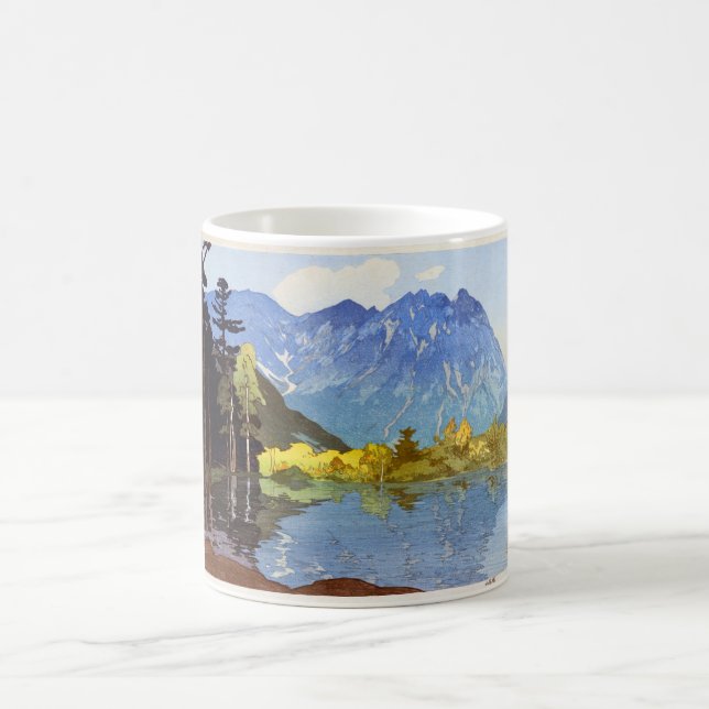 穂高岳, Mount Hotaka, Hiroshi Yoshida, Woodcut Coffee Mug (Center)