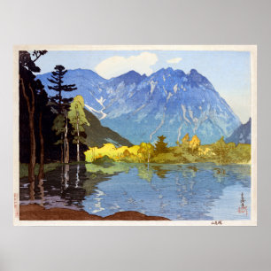 穂高岳, Mount Hotaka, Hiroshi Yoshida, Woodcut Poster