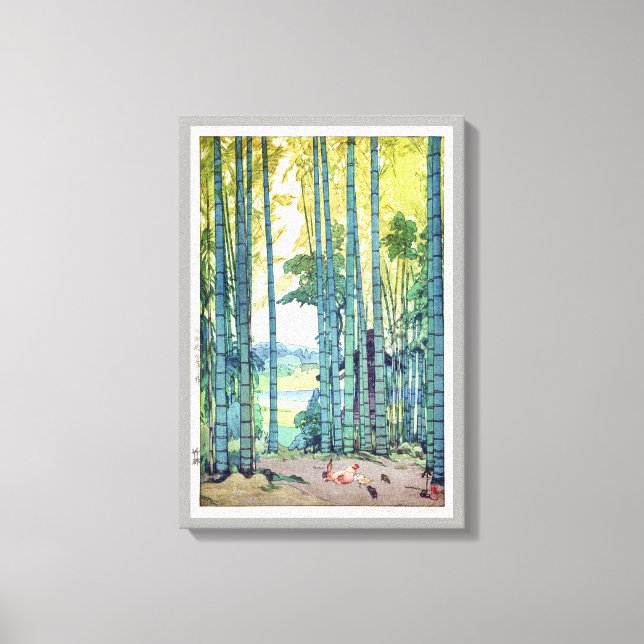 竹林, Bamboo grove, Hiroshi Yoshida, Woodcut Canvas Print (Front)