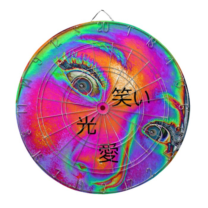 笑い,  光, 愛   Laughter, Light, Love Dartboard