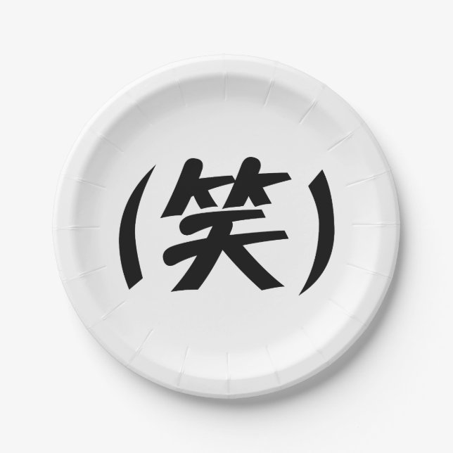 (笑) LOL Japanese Slang Paper Plates (Front)