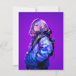 紫/Purple Invitation Card | 東京娘 GenerartiveAI