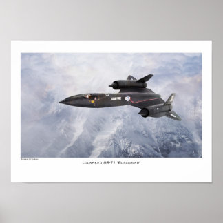 航空芸術ポスター「ロッキードSR-71ブラックバード」 POSTER