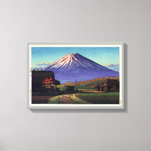 船津の富士 Mt Fuji from Funatsu Hasui Kawase Canvas Print