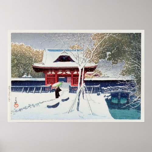 芝公園の雪 Snow at Shiba Park Tokyo Hasui Kawase Poster