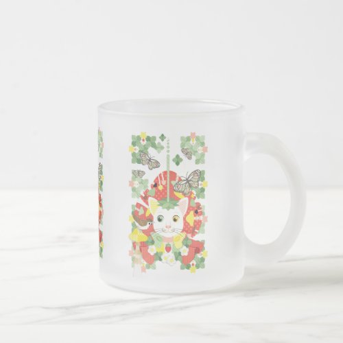 苺大福／Strawberry Daifuku Frosted Glass Coffee Mug