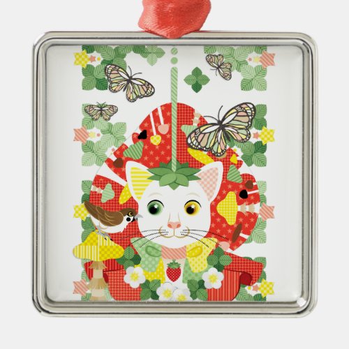 苺大福／Strawberry Daifuku Metal Ornament