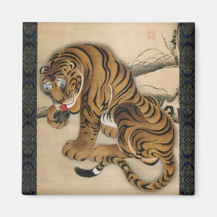 虎図, 若冲 Tiger, Jakuchu Magnet