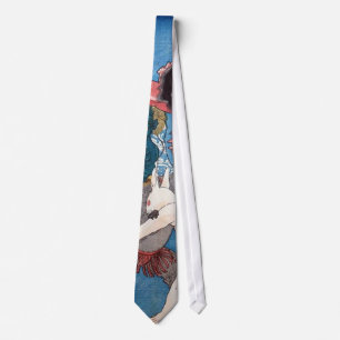 金太郎と動物,国芳 Kintaro & Animals, Kuniyoshi, Ukiyo-e Tie
