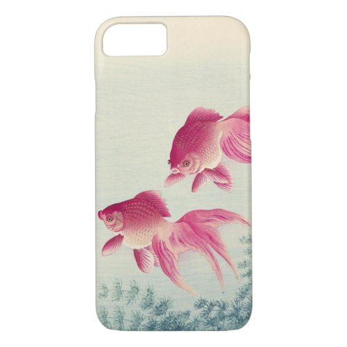 金魚 古邨 Pair of Goldfish Koson Ukiyo_e Woodcut iPhone 87 Case