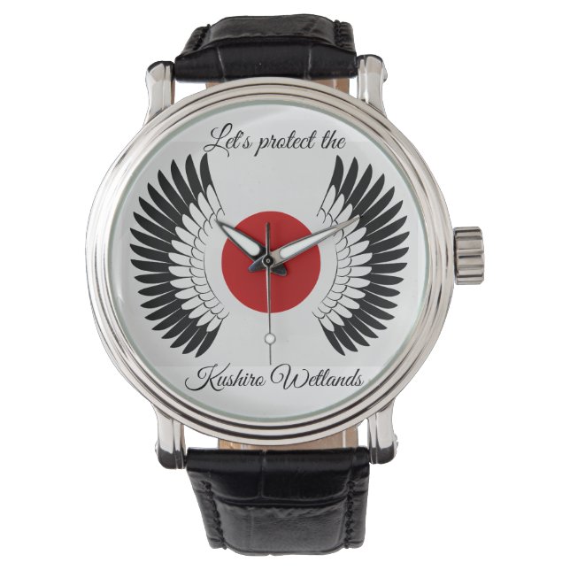 釧路湿原を守ろう! チャリティ・メンズウォッチ（Charity Watch） Watch (Front)