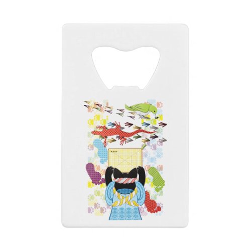 雑巾がけと足跡（リメイク） CREDIT CARD BOTTLE OPENER