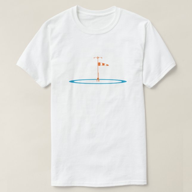 風向旗で風向きと風速をチェック T-Shirt (Design Front)