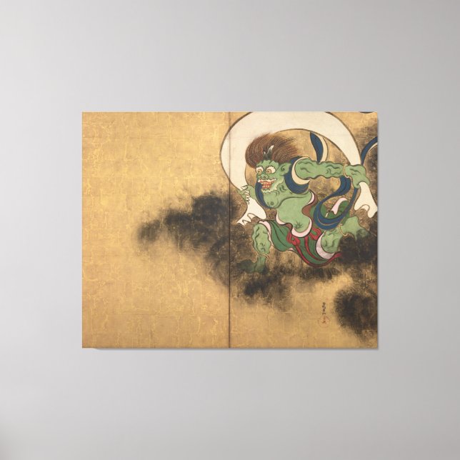 風神図, 光琳 God of The Wind, Kōrin, Japan Art Canvas Print (Front)