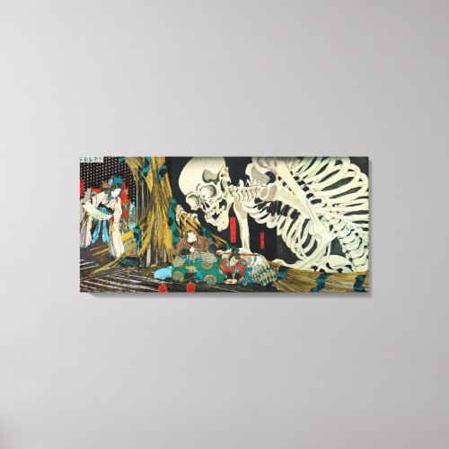 骸骨 国芳 Skeleton Kuniyoshi Ukiyo_e Canvas Print