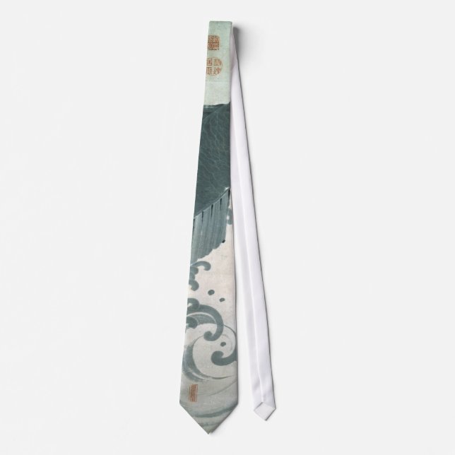 鯉魚図, 若冲  Carp (Koi), Jakuchu, Japan Art Neck Tie (Front)