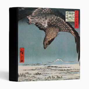 鷲と雪景色, 広重 Eagle and Snow Scene, Hiroshige 3 Ring Binder