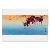鹿, 小原古邨 Deer, Ohara Koson, Ukiyo-e (Front Horizontal)