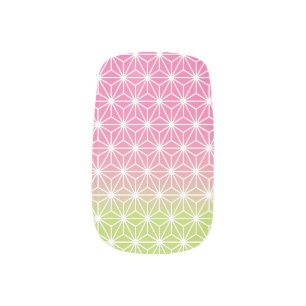 麻の葉模様 Japanese traditional plum KIMONO pattern Minx Nail Art