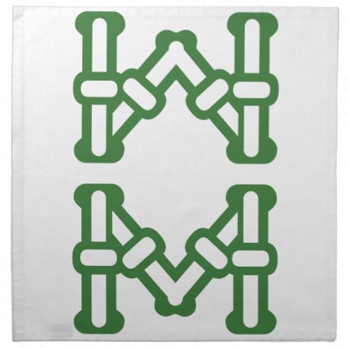 麻雀牌 8索  EIGHT OF BAMBOOS _MAHJONG TILE_ CLOTH NAPKIN