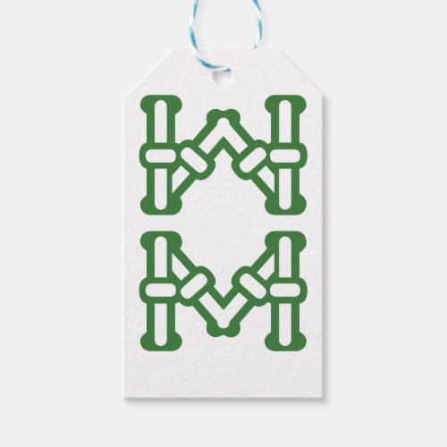 麻雀牌 8索  EIGHT OF BAMBOOS _MAHJONG TILE_ GIFT TAGS