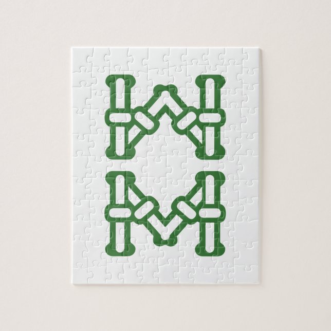 麻雀牌 8索 / EIGHT OF BAMBOOS -MAHJONG TILE- JIGSAW PUZZLE (Vertical)