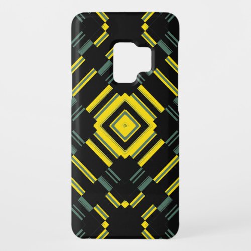 黄色く黒いパターンレトロの芸術の設計 Case_Mate SAMSUNG GALAXY S9 CASE