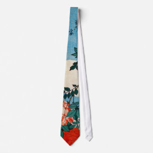 黄鳥と薔薇, 北斎 Yellow Bird and Rose, Hokusai, Ukiyo-e Neck Tie