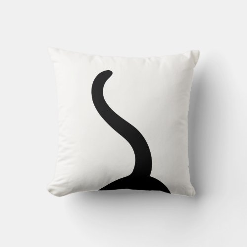 黒猫しっぽ　クッション THROW PILLOW