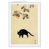 黒猫, 春草 Black Cat (detail), Shunsō, Japanese Art (Front)